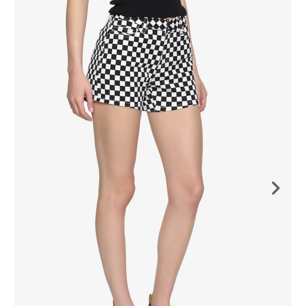 Blackheart Black and White Checkered Women’s Shorts